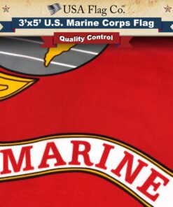 Marine Corps Flag by USA Flag Co. is 100% American Made: The BEST 3x5 Outdoor USMC Flag, Made in the USA - For Prime Members and Amazon A to Z Guarantee. (3 by 5 foot) 23 9151CrU8JvL