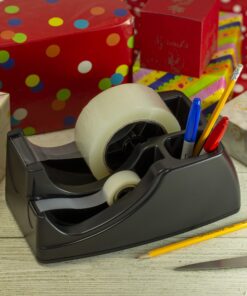 Officemate Heavy Duty Weighted 2-in-1 Tape Dispenser, Recycled,Black (96660) 26 915BGt3W2ZL