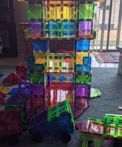 Mag-Genius Magnet Tiles Super Big Magnet Toy Building Toy Board Size of 16 Magnet Tiles 3 Stabilizer 12" X 12" Magnet Plates Compaible with Any Other Brand 19 915ClwXqfL 1