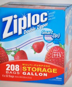 Ziploc Double Zipper Storage Gallon - 4/52 Count