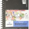 Canson Artist Series Watercolor Paper, Wirebound Pad, 5.5x8.5 inches, 20 Sheets (140lb/300g) - Artist Paper for Adults and Students - Watercolors, Mixed Media, Markers and Art Journaling 5.5" x 8.5" Side Wire 15 915OGLOxe L