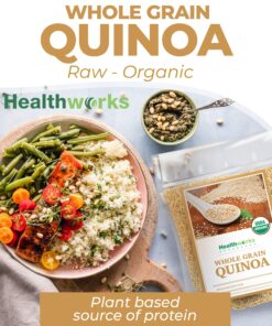 Healthworks Quinoa White Whole Grain Raw Organic (80 Ounces / 5 Pounds) | Protein, Fiber & Iron | Peruvian Origin | Rice & Pasta Substitute 15 915WLrQ4VNL