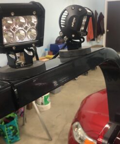 WOWLED 2 Pcs Magnetic Light Bar Mount, Magnetic Work Light Base, Powerful Magnet Mounting Brackets Holder with Rubber Pad for Off-Road Driving Lamp, Curved LED Light Bar, Emergency Light 23 915YGRk86nL