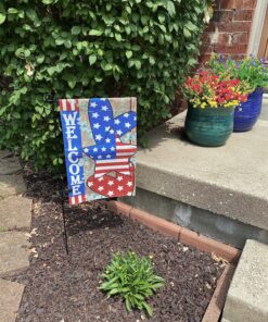 HOOSUN Garden Flag Stand, Premium Garden Flag Pole Holder Metal Powder-Coated Weather-Proof Paint with one Tiger Clip and two Spring Stoppers without flag 1 35 915YlxG1oLL