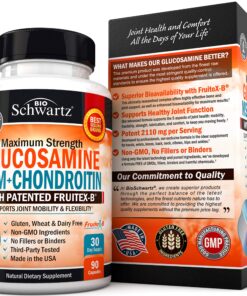 Glucosamine Chondroitin MSM 2110mg - Joint Support Supplement with Turmeric Curcumin for Hands Back Knee & Joint Health for Men & Women - Gluten-Free Non-GMO Supplement - Made in USA - 90 Capsules 90 Count (Pack of 1) 33 915hEOWjY6L 1