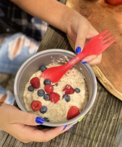 Tapirus Spork to Go V8 Set - 8 Colorful Durable and BPA Free Sporks - Spoon, Fork and Knife Combo Utensils Flatware Mess Kit for Camping and Outdoor Activities - with Bottle Opener and Carrying Case 17 915kS nFbVL