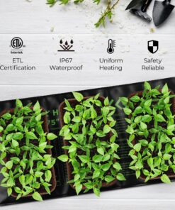 BN-LINK Durable Seedling Heat Mat Heating Pad 10" x 20.75" with Digital Thermostat Controller Combo Set Waterproof for Indoor Seed Starting and Plant Germination 10" x 20.75" & Thermostat 26 915ozSvYB9L 1
