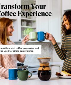 Willow & Everett Pour Over Coffee Dripper - Reusable Drip Cone Filter & Strainer - Paperless Filters 23 915szWiLzbL