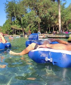 Intex River Run Connect 18 Gauge Vinyl Lounge Inflatable Floating Water Pool Tubes with 2 Cup Holders and Handles for Adults (4 Pack) 30 915zANrtVWL