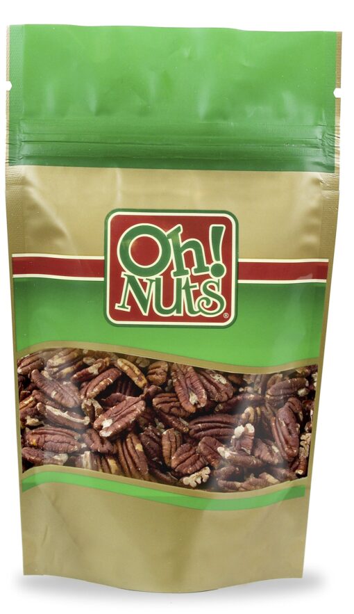 Pecans Dry Roasted Salted, Pecans NO OIL Roasted and Salted - Oh! Nuts (2 LB Pecans Dry Roasted & Salted) nuts dry roasted 2 Pound (Pack of 1)