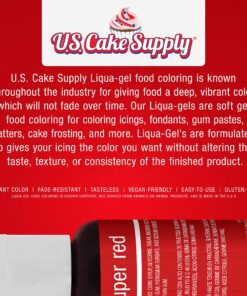 24 Color Cake Food Coloring Liqua-Gel Decorating Baking Primary & Secondary Colors Deluxe Set - U.S. Cake Supply 0.75 fl. oz. (20ml) Bottles - Made in the U.S.A. 21 9165f5yhL 1