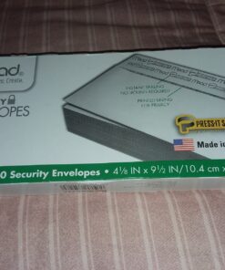 Mead #10 Envelopes, Security Printed Lining for Privacy, Press-It Seal-It Self Adhesive Closure, All-Purpose 20-lb Paper, 4-1/8" x 9-1/2", White, 45 per Box (75026) 45 Envelopes 21 91687OFSVKL
