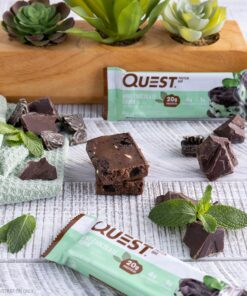 Quest Nutrition Mint Chocolate Chunk Protein Bars, High Protein, Low Carb, Gluten Free, Keto Friendly, 12 Count 18 916KZwM9XL
