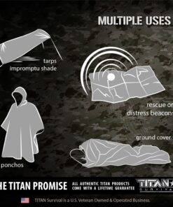 TITAN Survival Two-Sided Emergency Mylar Survival Blankets, 5-Pack (Olive-DRAB) Olive-drab (52" X 82") 10 916OLp0EPIL