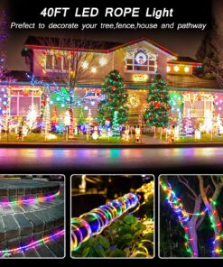 Bebrant LED Rope Lights Battery Operated String Lights-40Ft 120 LEDs 8 Modes Outdoor Waterproof Fairy Lights Dimmable/Timer with Remote for Camping Party Garden Holiday Decoration Multi-Colored 1 Pack 17 916PwkfuZ4L