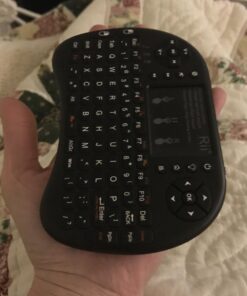 (Upgraded)Rii 2.4GHz Mini Wireless Keyboard with Touchpad,QWERTY,LED Backlit,Portable Keyboard for laptop/PC/Tablets/Windows/Mac/TV/Xbox/PS3/Raspberry Pi .(i8+ Black) 41 916SF4jFVZL