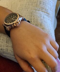 Michael Kors Dylan Men's Watch, Stainless Steel Chronograph Watch for Men with Steel or Silicone Band Black/Rose gold 34 916VwODkgVL