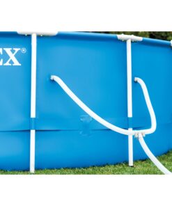 INTEX 28253EH Metal Frame Above Ground Swimming Pool Set: 18ft x 48in – Includes 1500 GPH Cartridge Filter Pump – Removable Ladder – Pool Cover – Ground Cloth with Cartridge Filter Pump Metal Frame Pool 23 916XnZIGbqL