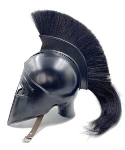 AnNafi® Greek Corinthian Helmet w Liner | Medieval Ancient Knight Armor| Spartan Adult Replica Helmet with black plume | Larp Sca Role Play Halloween Party Costumes| 9 916YoU6OPpL