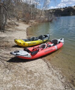 INTEX Excursion Pro Inflatable Kayak Series: Includes Deluxe 86in Aluminum Oars and High-Output Pump – SuperTough PVC – Adjustable Bucket Seat – Fishing Rod Holders – Grab Handles 2-person Kayak Set 69 916ccx5v6nL