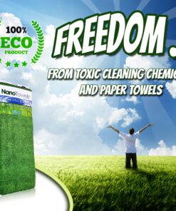 Life Miracle Nano Towels Supersized The Breakthrough Fabric That Replaces Paper Towels and Toxic Chemical Cleaners. Use As Bath Towels, Kitchen Towels, etc. All Purpose Cleaning Wipes 26x18 11 916mQ4 SBWL