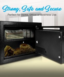 SereneLife Safe Box Front Loading Safe Cash Drop Vault Safe Security Box Cabinet Safe & Money Safe Box Digital Steel Safe Safety Box for Cabinets, Home & Office 13.8 x 9.8 x 9.8 2 Keys 13.8" x 9.8" Deposit Slot 19 916rWP5mNuL