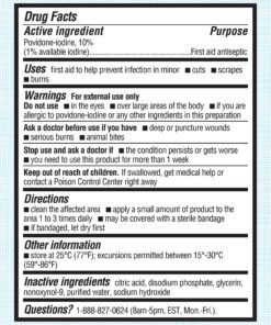 Betadine Antiseptic Liquid First Aid Solution, Povidone-iodine 10%, Infection Protection, Kills Germs In Minor Cuts Scrapes And Burns, No Sting Promise, No Alcohol or Hydrogen Peroxide, 8 FL OZ 21 916tRMVKvHL