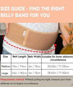 Jill & Joey Maternity Belt - Belly/Back Support Band Brace - Pregnancy Must Haves (Beige, Medium) Beige 35 916yM3dqr9L