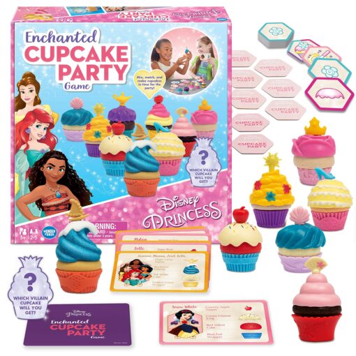 Wonder Forge Disney Princess Enchanted Cupcake Party Game For Girls & Boys Age 3 & Up - A Fun & Fast Matching Game You Can Play Over & Over (1088) Princess Cupcake Party