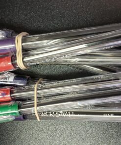 Pentel R.S.V.P. Ballpoint Pen, Fine Line, (0.7mm), Assorted Ink, Clear Barrel, 5 Pack (BK90BP5M) Assorted Ink Colors 25 9170NlhEBrL