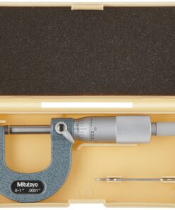 Mitutoyo 103-260 Outside Micrometer, Baked-Enamel Finish, Ratchet Stop, 0-1" Range, 0.0001" Graduation, -0.0001" Accuracy Standard 4 9171jF4AcYL