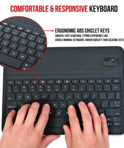 Alpatronix iPad Case with Keyboard, 9.7 inch KX130 Leather iPad Cover w/Detachable Wireless Bluetooth Keyboard Compatible w/Apple iPad 6 (2018)/iPad 5 (2017)/iPad Pro 9.7 & iPad Air 2&1-Black iPad 6/5, iPad Pro 9.7", iPad Air 2/1 (9.7-inch) Black 53 917A1TmlfhL