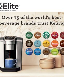 Keurig K-Elite Single-Serve K-Cup Pod Coffee Maker, Brushed Silver 37 917AA 7gnyL