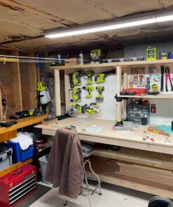 2x4basics 90164MI Custom Work Bench and Shelving Storage System, Black Work Bench with Shelf 73 917FfZI XL