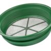SE 13 1/4 Inch Stackable Classifier Gold Prospecting Pan - 1/8 Inch Stainless Steel Mesh Sifting Pan, Green Pans