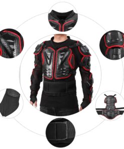 OHMOTOR Motorcycle Body Protective Jacket Armor Men, Motocross Riding Protective Gear,ATV Dirt Bike Chest Spine Protector X-Large-3X-Large Black-red 10 917hkJKkEtL 1