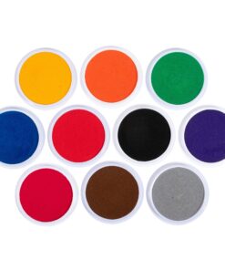 Alternative view of READY 2 LEARN Jumbo Circular Washable Stamp Pads - Classroom - Set of 10 Colors - 5.75" dia. - Non-Toxic - Fade Resistant - Ideal Size for Handprints and Footprints