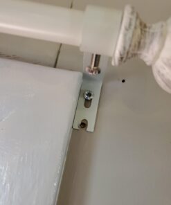 Kenney KN71604 Rachel Fluted Knob End Standard Decorative Window Curtain Rod, 28-48" Adjustable Length, Antique White Finish, 5/8" Diameter Steel Tube 28-48" 36 917uo3ZvRWL