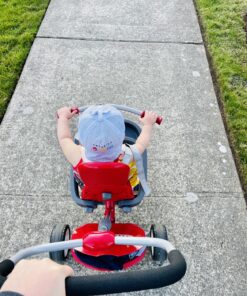 4-in-1 Stroll 'N Trike, Red Toddler Tricycle for Ages 1 Year -5 Years, 19.88" x 35.04" x 40.75" Classic 44 917vhiCHQL
