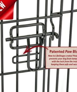 MidWest Homes for Pets Small Dog Crate, Life Stages 24' Double Door Folding Metal Dog Crate | Divider Panel, Floor Protecting Feet, Leak-Proof Dog Pan| 24L x 18W x 19H Inches, Small Dog Breed 24.0"L x 18.0"W x 19.0"H Lifestages; Double Door 23 9183BZhkLXL 1