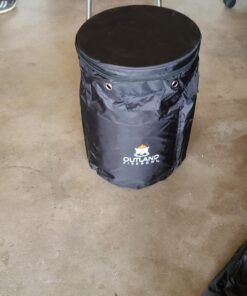 Outland Living Firebowl UV and Weather Resistant 740 Propane Gas Tank Cover with Stable Tabletop Feature, Fits Standard 20 lb Tank Cylinder, Ventilated with Storage Pocket Cover + Tabletop Black 28 9188MATy2zL