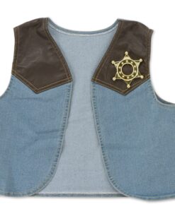 Melissa & Doug Cowboy Role Play Costume Set (5 pcs) - Includes Faux Leather Chaps 24 918FezVlcgL