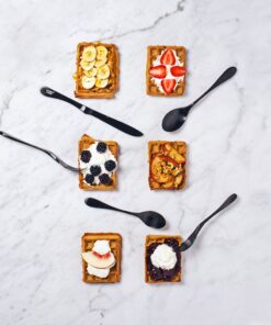 KNORK Titanium Coated 5 Piece Flatware Set, Matte Black 12 918Ip zS6 L