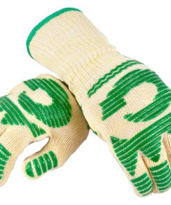 G & F 1683-1 Dupont Nomex & Kevlar Heat Resistant Gloves, 13-Inch Extra Long Cuff Oven Gloves, BBQ Gloves, Large, 1 Piece Extended Cuff (13.5") 7 918LguttdL