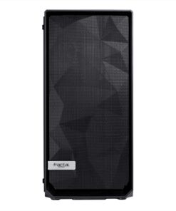 Alternative view of Fractal Design Meshify C - Compact Computer Case - High Performance Airflow/Cooling - 2X Fans Included - PSU Shroud - Modular Interior - Water-Cooling Ready - USB3.0 - Tempered Glass - Blackout Black Dark TG