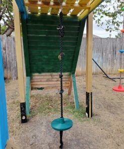 Squirrel Products Heavy Duty Plastic Tree Swing - Single Disc Rope Swing with Leg Protectors - Additions & Replacements - Outdoor Play Equipment - Green 22 918S8TOxVRL 3