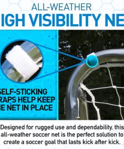 Franklin Sports Competition Soccer Goals - Backyard Portable Steel Soccer Goals - Adult + Youth Soccer Goal with Net + Ground Stakes Included - Multiple Sizes + Colors Non-Folding 12' x 6' Silver 23 918T2OJuwFL