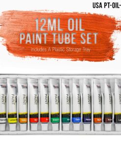 Alternative view of U.S. Art Supply Professional 12 Color Set of Art Oil Paint in 12ml Tubes - Rich Vivid Colors for Artists, Students, Beginners - Canvas Portrait Paintings 12 Count (Pack of 1)