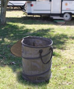 Camco Pop-Up Utility Container | Features Heavy Duty Liner & Zipper Close Lid | Holds 30-Gallon Kitchen-Size Trash Bags | Stands 2-Ft Tall & Collapses for RV Storage and Organization (42893) 15 918d9XKmcL