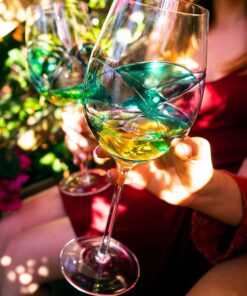 Antoni Barcelona Large Wine Glasses (29 Oz) – EXCLUSIVE BOX - Handblown & Handmade, Painted Red Wine Glass, Gifts for Women, Birthdays, Anniversaries, and Weddings (Blue,2 unit) Exclusive Box Blue 2 13 918eAaGuTS